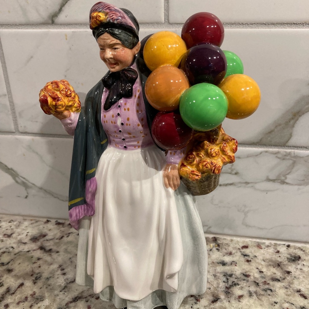 Retired Royal Doulton Balloon Figurine Biddy Penny farthing HN1843